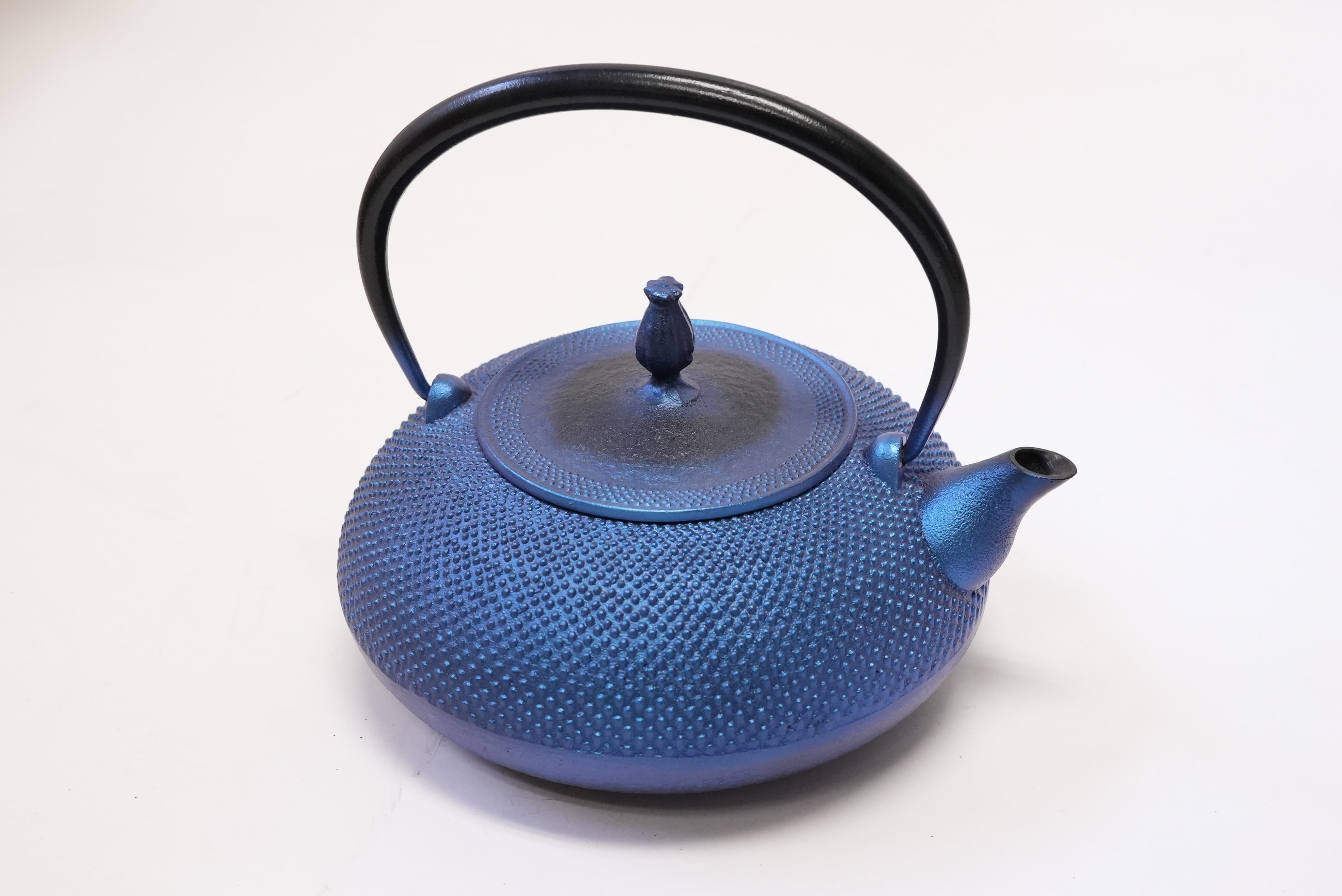 南部鉄器 あられ鉄瓶 台座付 旬利久 作