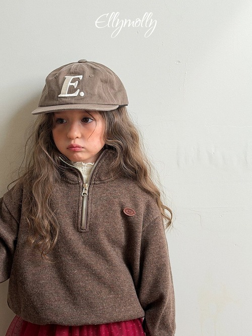 【 ELLY MOLLY / 予約 】Arden wool half zip-up