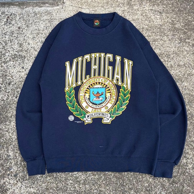 【Lサイズ】USA製 90's MICHIGAN ミシガン大学 オフィシャルライセンス ヴィンテージ スウェット