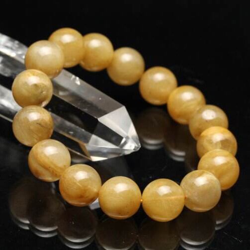 ルチルクォーツ ブレスレット 13mm おまかせ便 211-4121