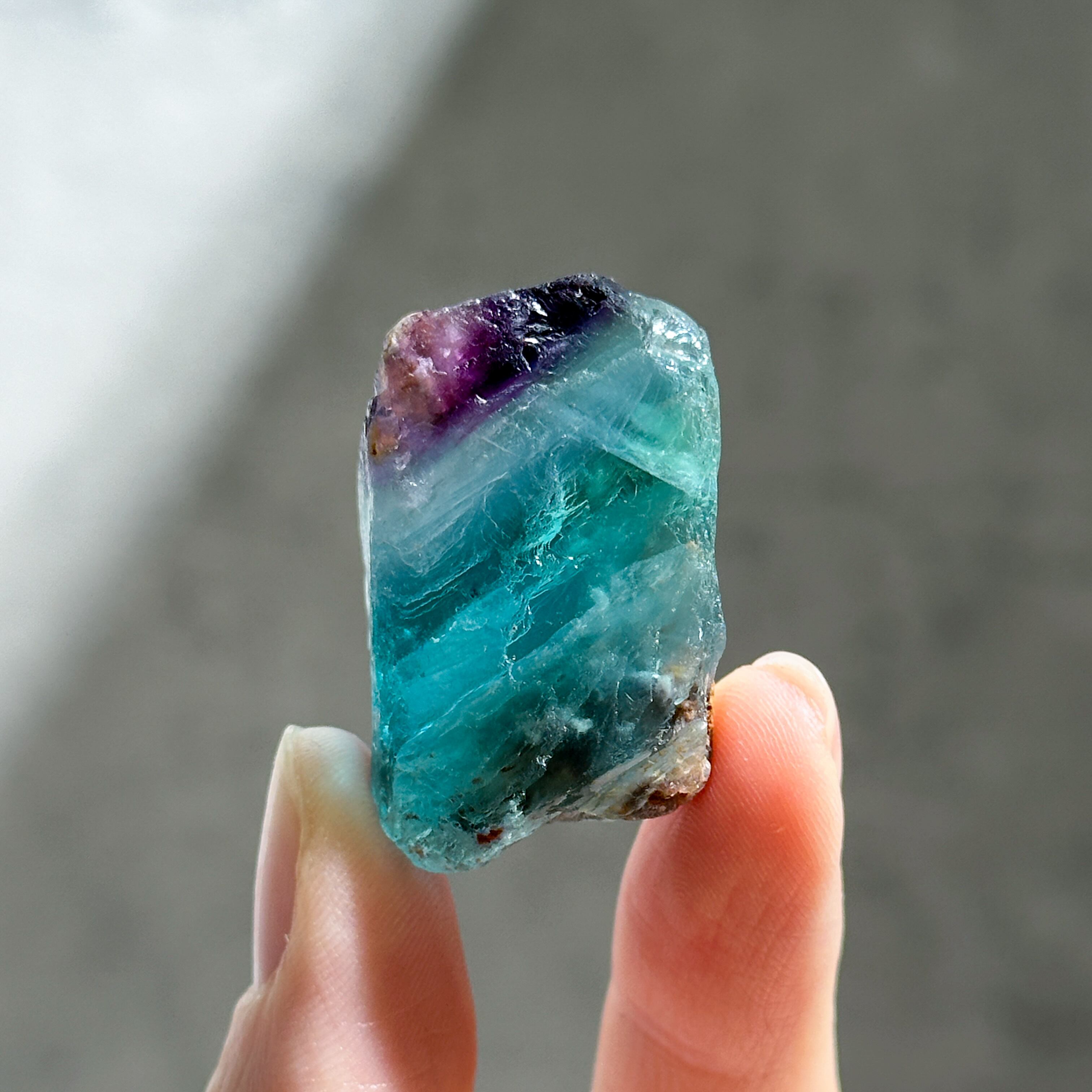 ブルー、パープルフローライト 原石83◇ Blue Fluorite ◇天然石・鉱物・パワーストーン