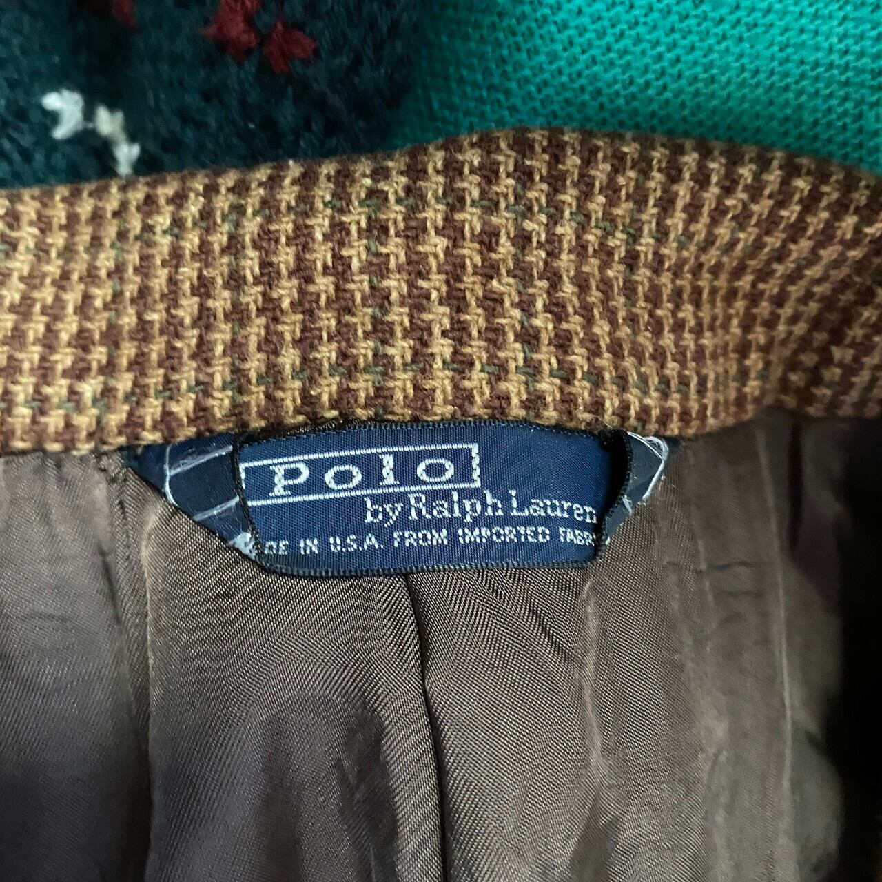 80〜90年代 USA製 ポロバイラルフローレン ウールテーラードジャケット  