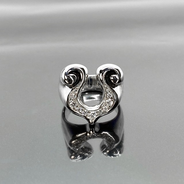 RHYTHMIC HORSESHOE RING with DIAMOND / リズミックホースシューダイヤモンドリング