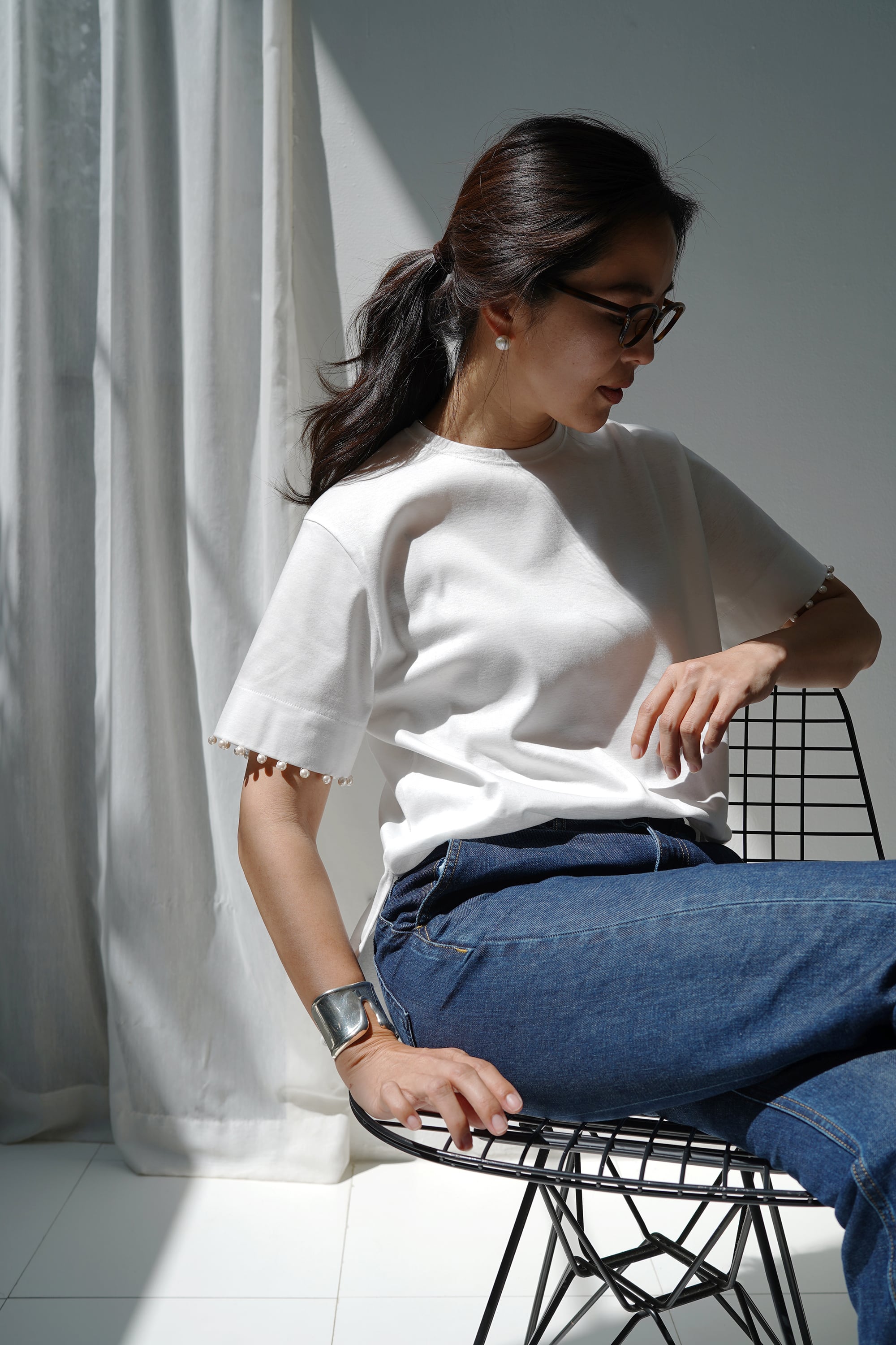 鈴木六夏 パールTシャツ ラテベージュ the9shop | finiscapital.com
