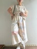 ②"Loop Collection" Grain Sack Elastic Pants