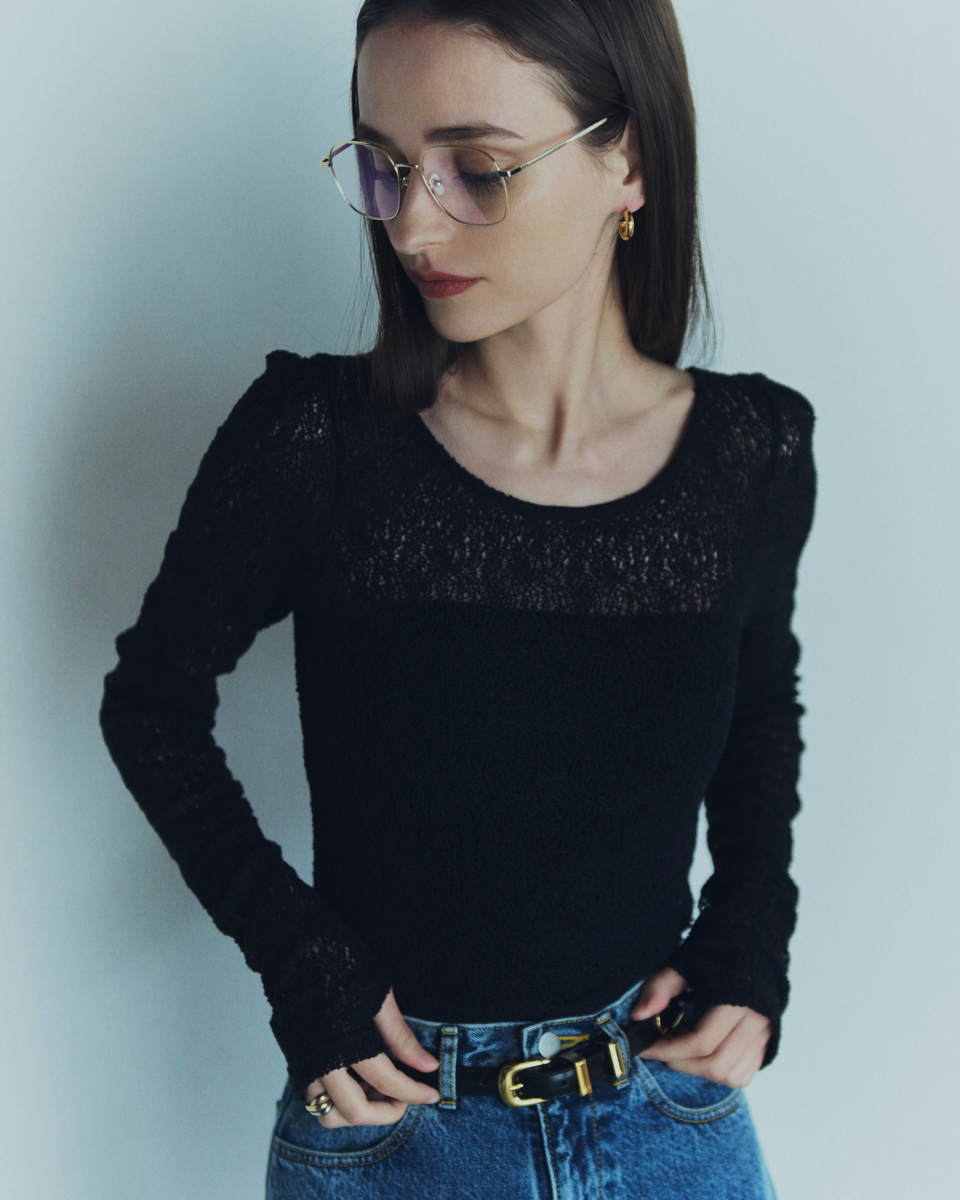 5月6日まで　最終値下げ　bluelea Lacy long Tee black 5/29(FRI)21:00— Lacy long Tee | Bluelea
