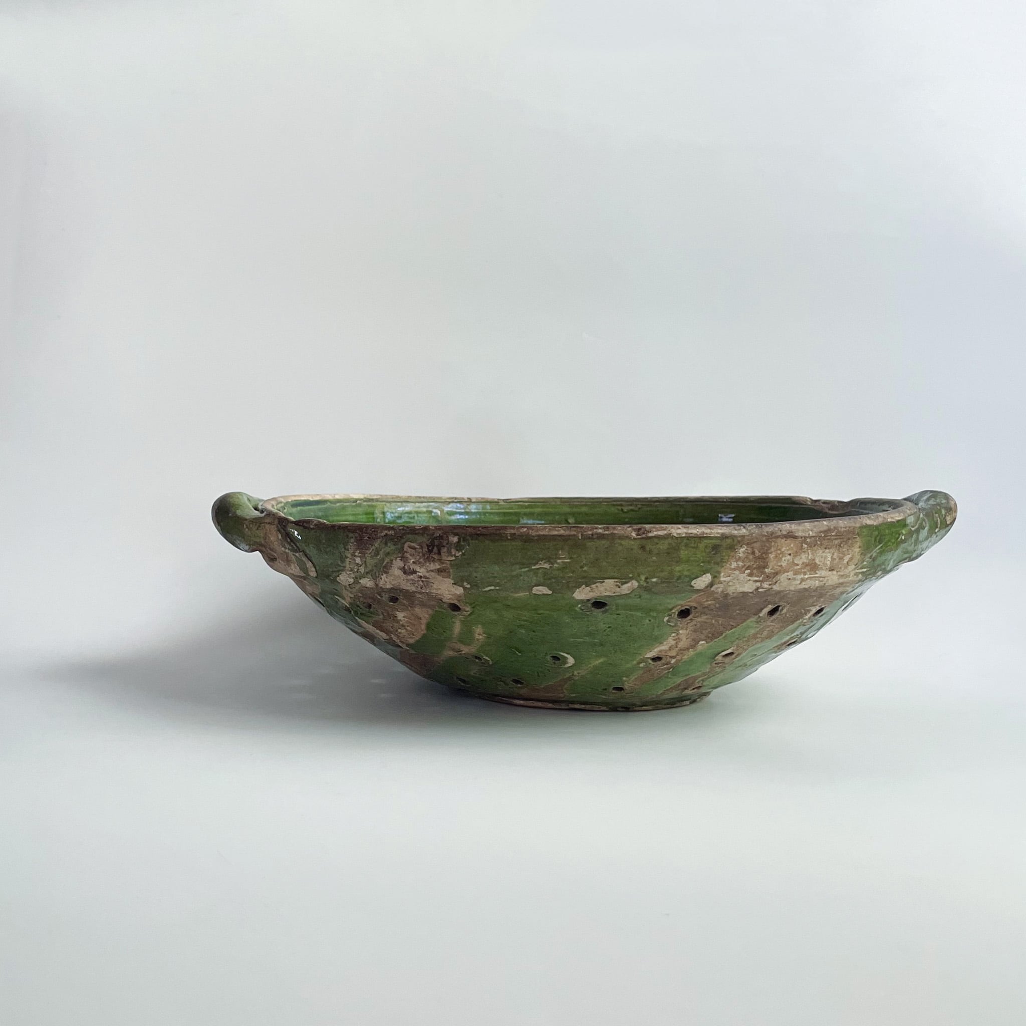 南フランス 緑釉 水切り皿｜France 19c | SASHIIRO