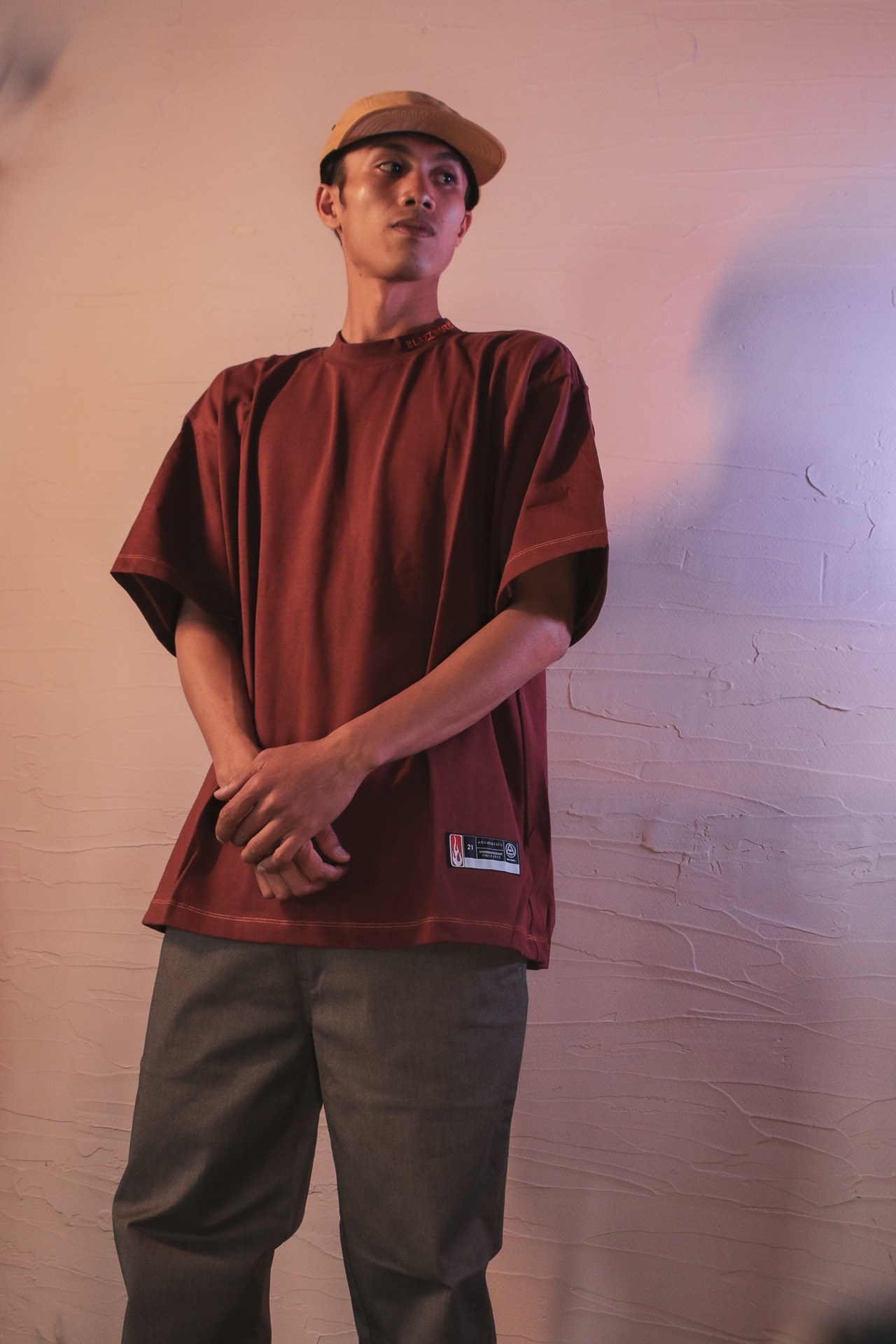 "MADE IN JAPAN" Original Cut & Sewn TYPE-01 S/S [BURGUNDY]