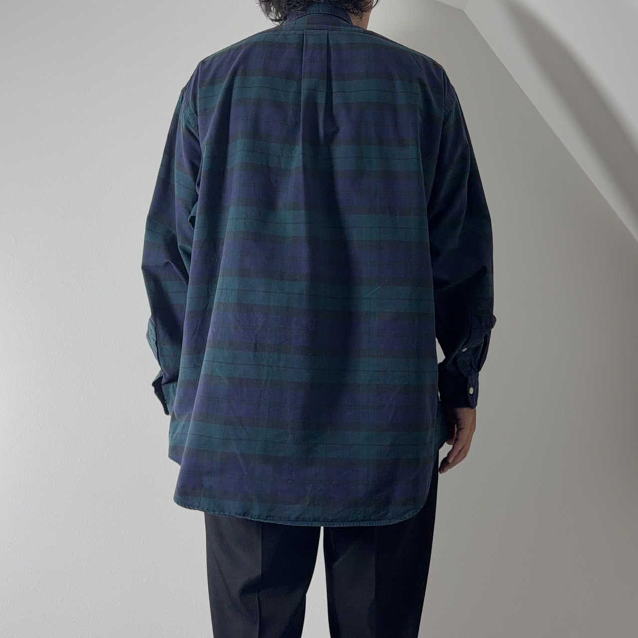 90s Ralph Lauren black watch shirt "The Big Oxford" [L] 古着 - 14