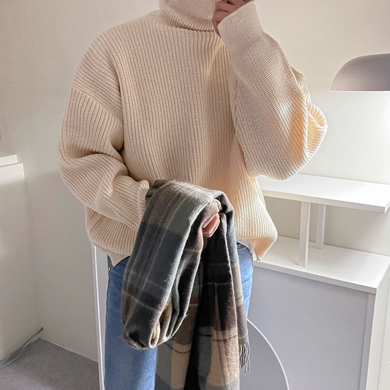 ボトルネックベーシックニット　MT0080367