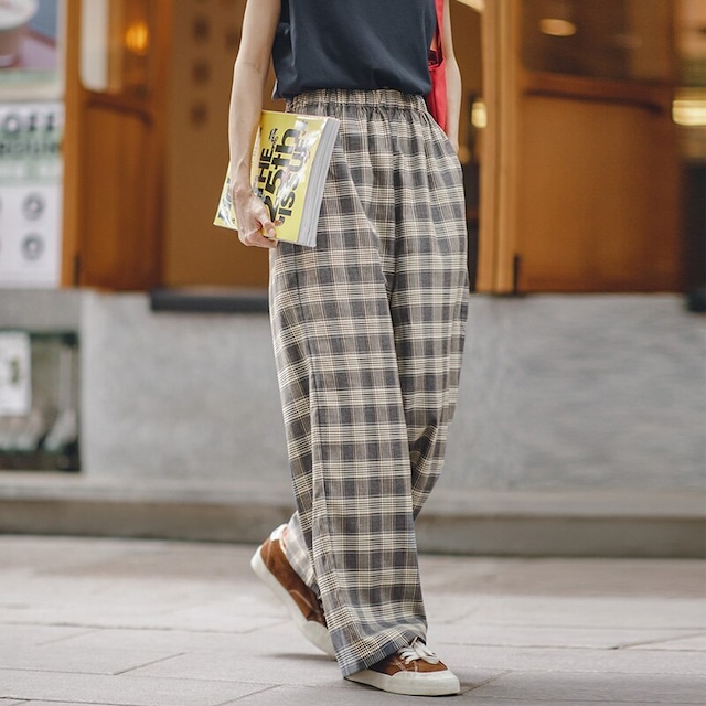 Plaid Casual Loose Pants / チェック柄 ルーズ パンツ