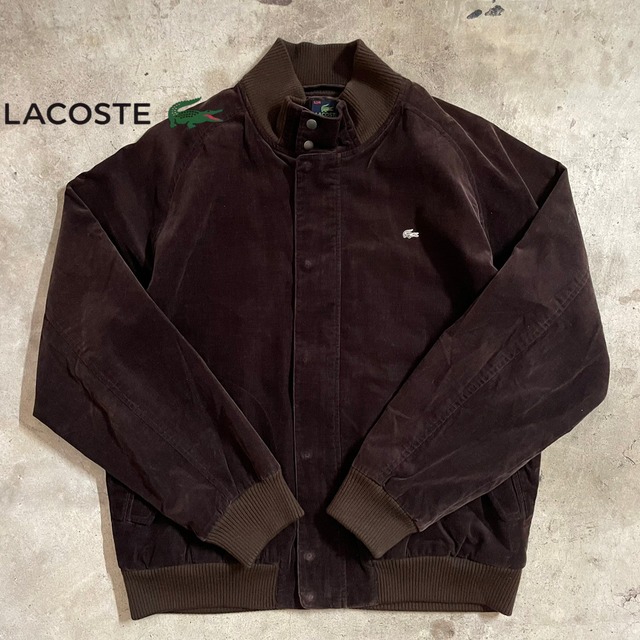 〖LACOSTE〗brown color corduroy blouson jacket/ラコステ ブラウン カラー コーデュロイ ブルゾン ジャケット/msize/#0526/osaka