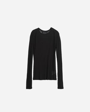 [999HUMANITY] WOOL TENCEL BLENDED LAYERED T (BLACK) 正規品  韓国 ブランド 韓国ファッション 韓国代行 999 ヒューマニティ HUMANITY 日本 店舗
