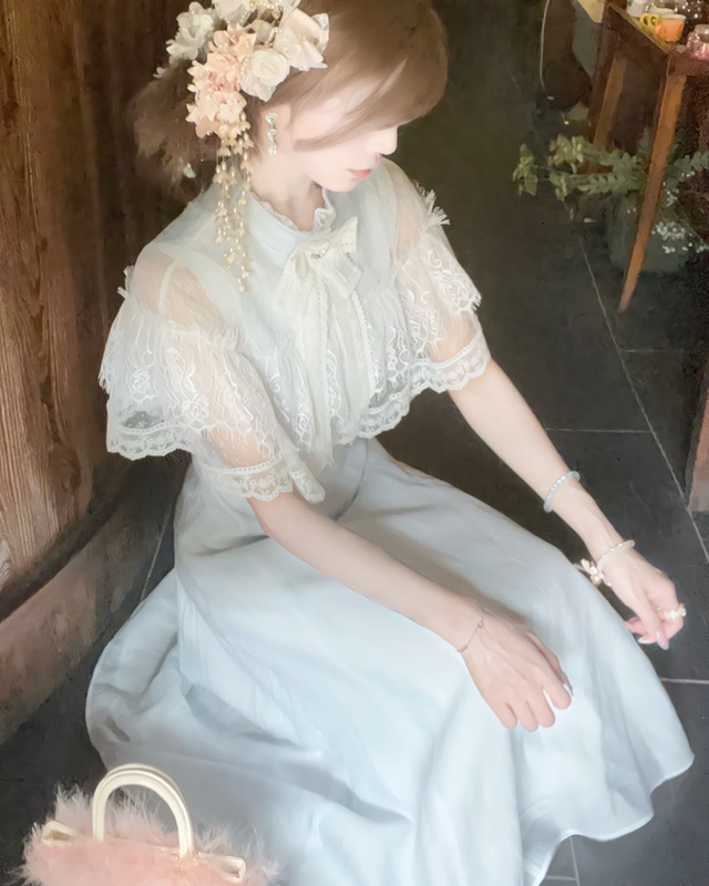 レースケープフレアスカイワンピース　2506126