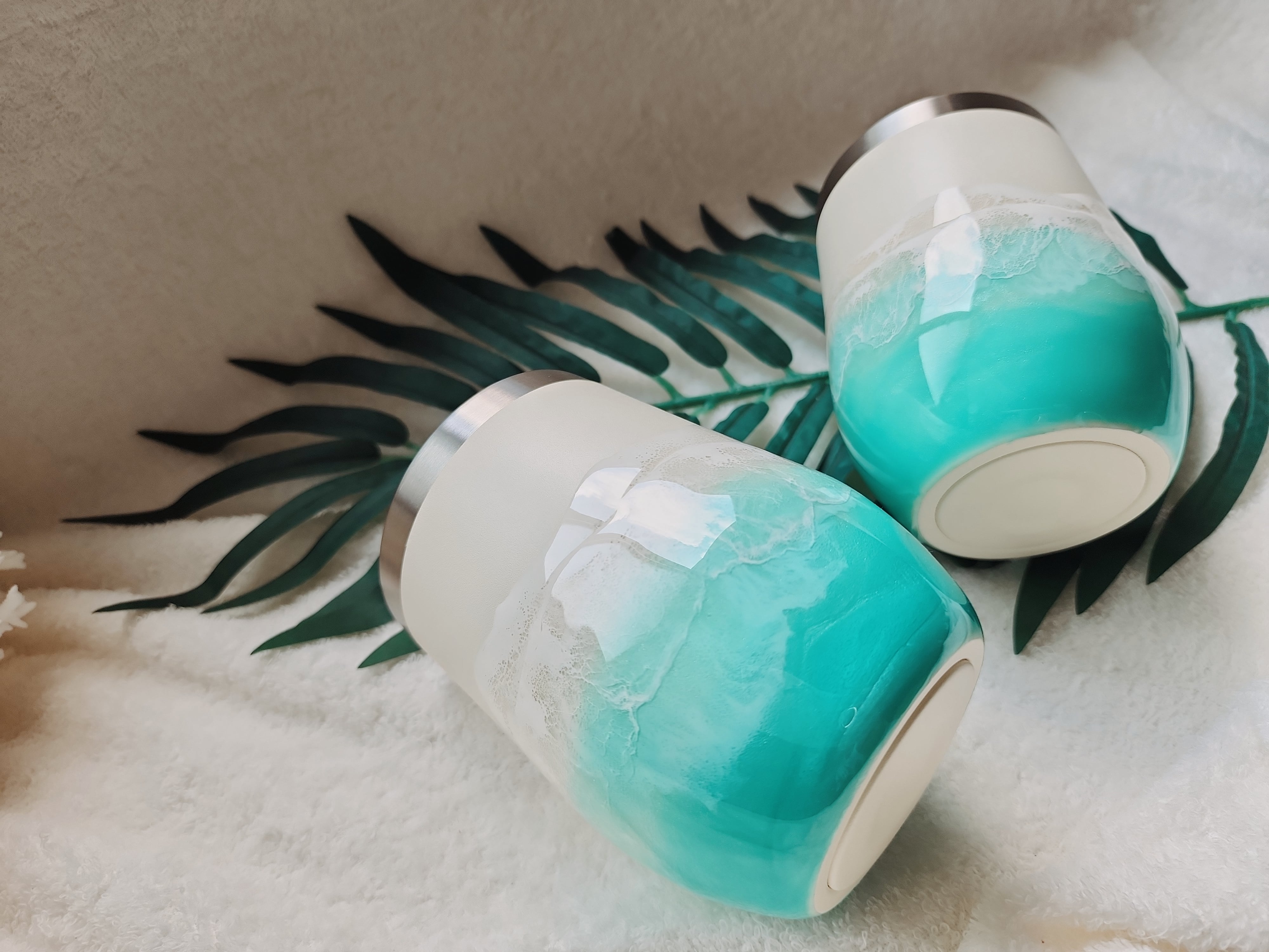 411.オーシャンレジンアート 海のステンレスタンブラー