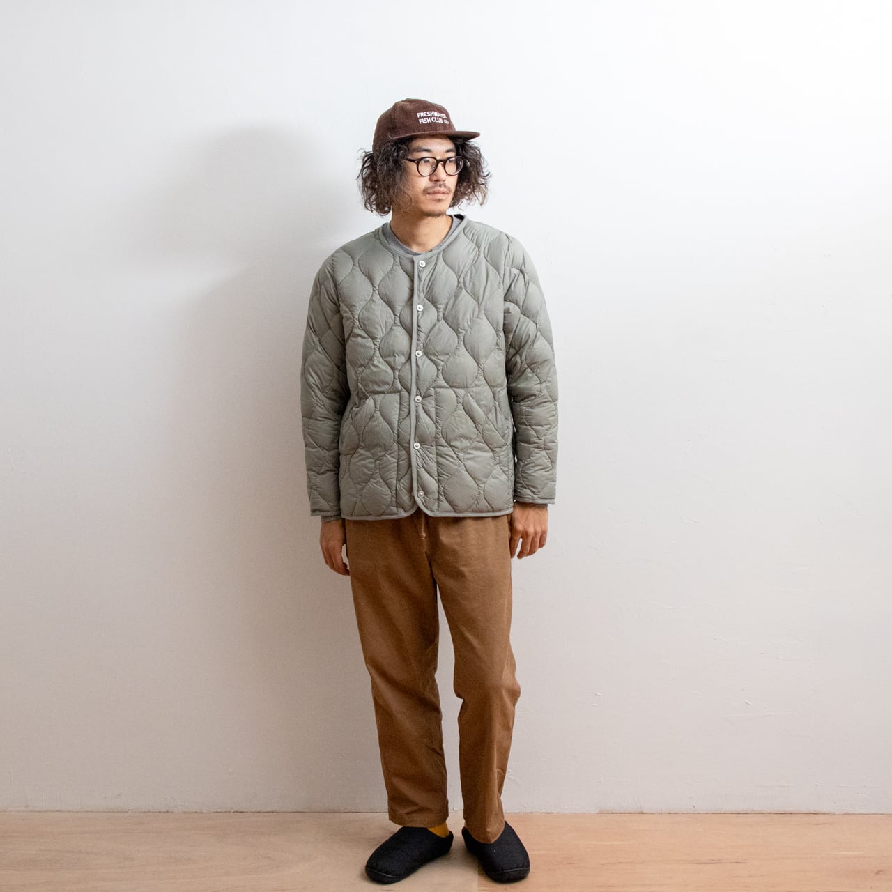 UNISEX】ミリタリー クルーネック ダウンジャケット-ソフト UNISEX】ミリタリー クルーネック ダウンジャケット-ソフト