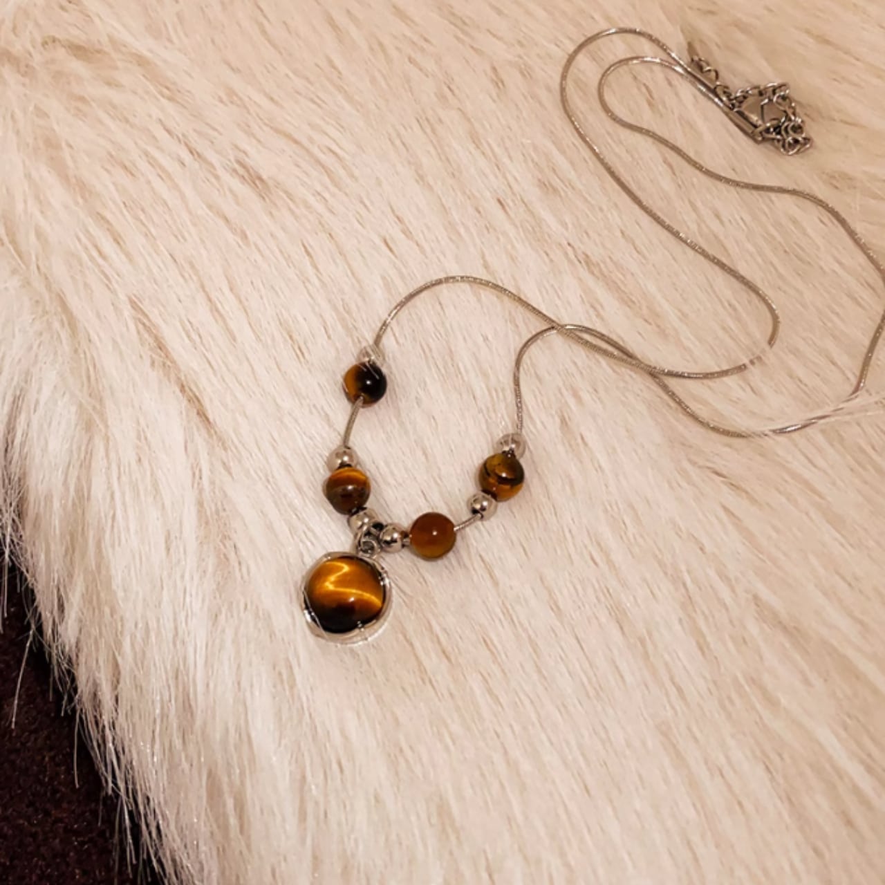 meetsweetgirl虎目石シンプルのレトロネックレス | paapilioo