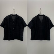 パッチワークリーフ柄刺繍SH/ブラック