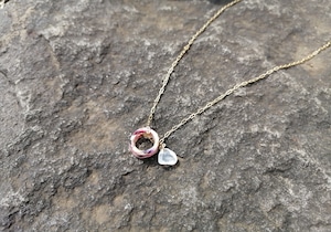 【necklace】菊×白水晶