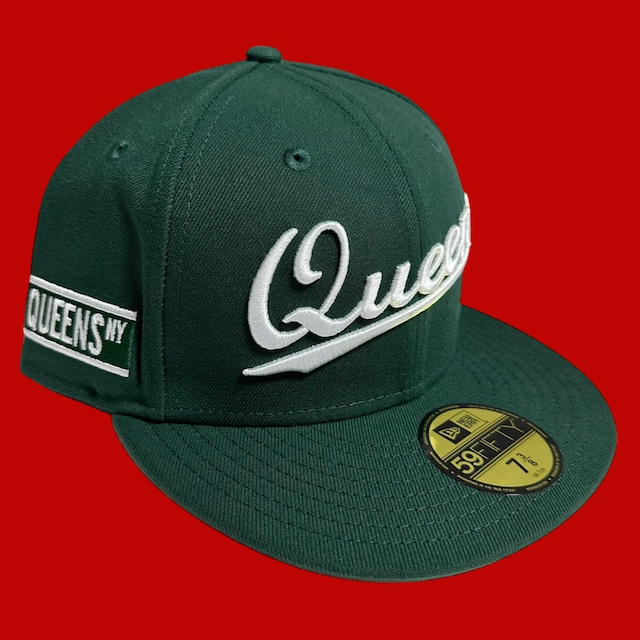 Queens Queens NY New Era 59Fifty Fitted / Dark Green (Gray Brim)