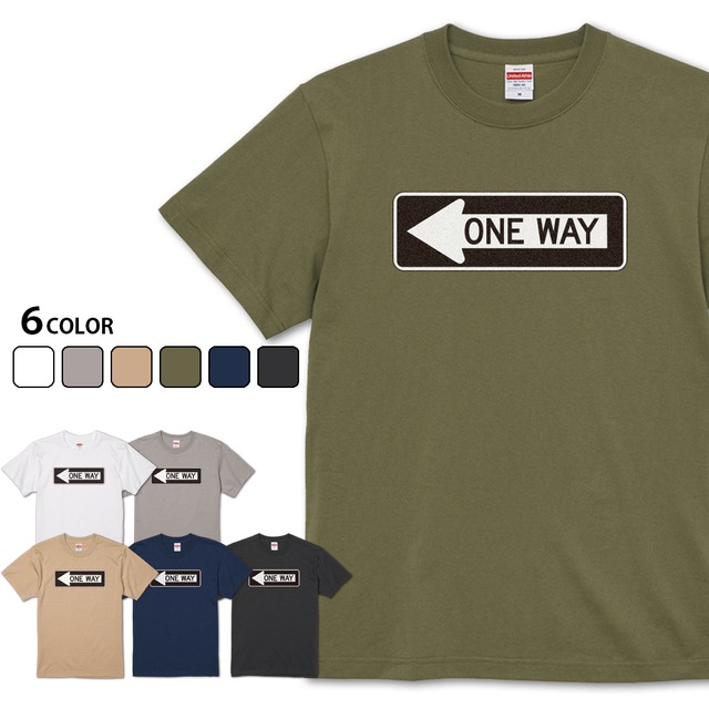 【ONE WAY】 ワンウェイTシャツ 道路標識シリーズ