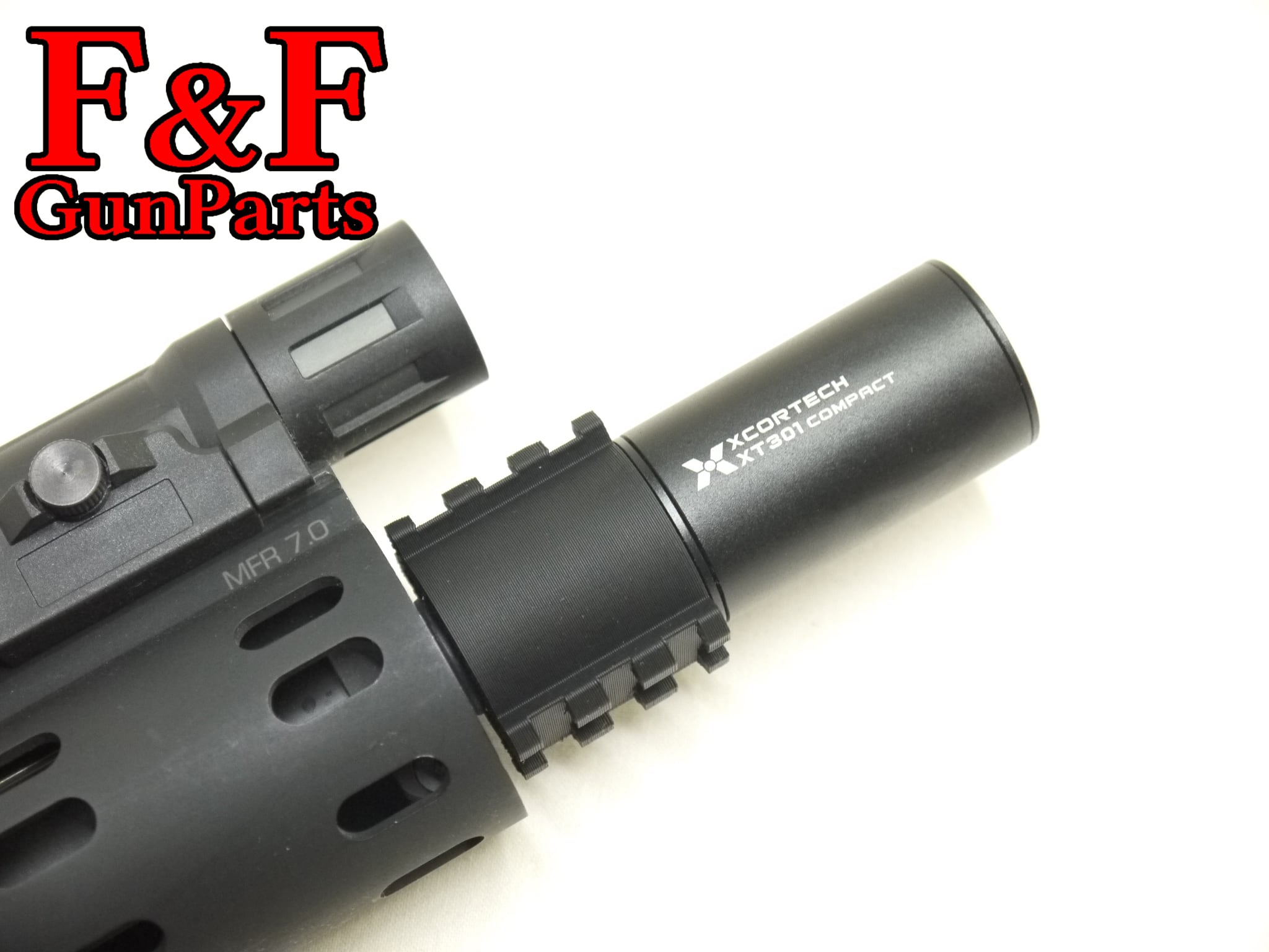 XCORTECH XT301対応 14㎜逆ネジアダプターカバー(20mmレール付Ver)