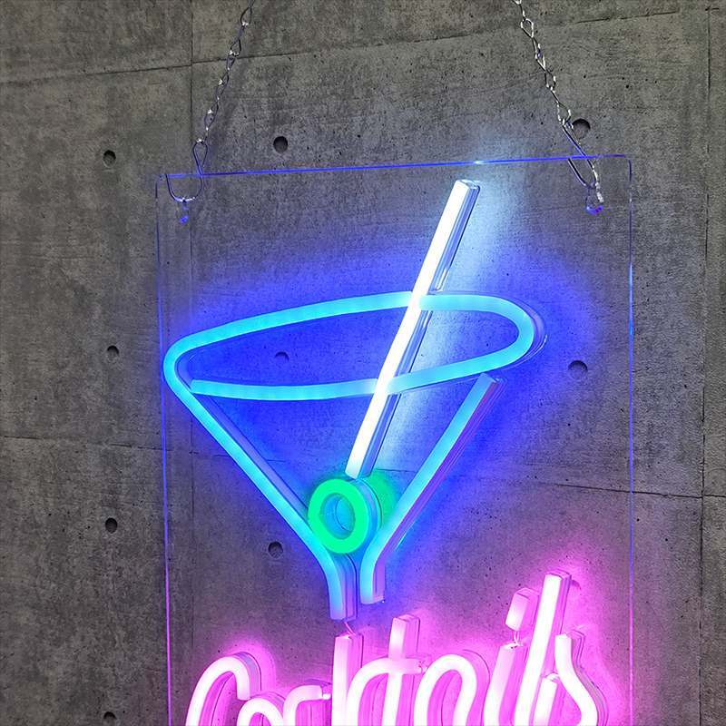 ネオンサイン LEDサインボード 壁掛け LEDネオンライト カクテル