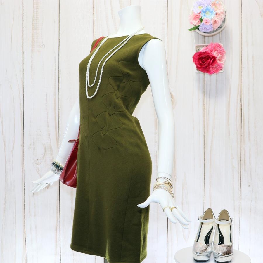 JIL SANDER ノースリーブワンピース S モスグリーン ウールカシミヤ JIL SANDER ノースリーブワンピース S モスグリーン ウールカシミヤ