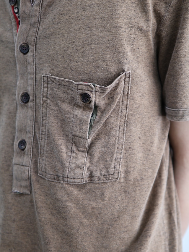 【Dolce&Gabbana】fade henley neck top