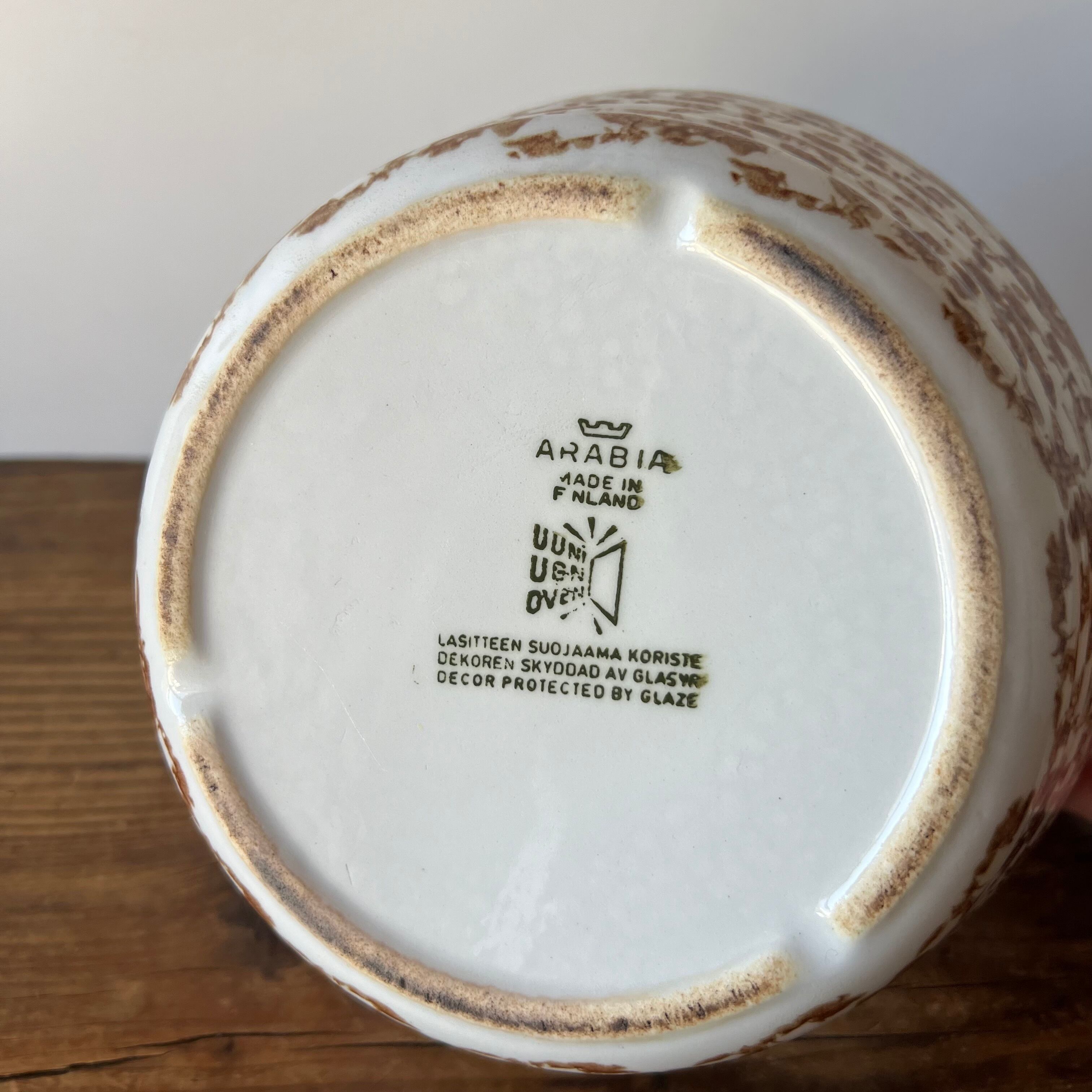 ARABIA / Sienitetty Bowl / 1950-60s | troldhaugen antiques