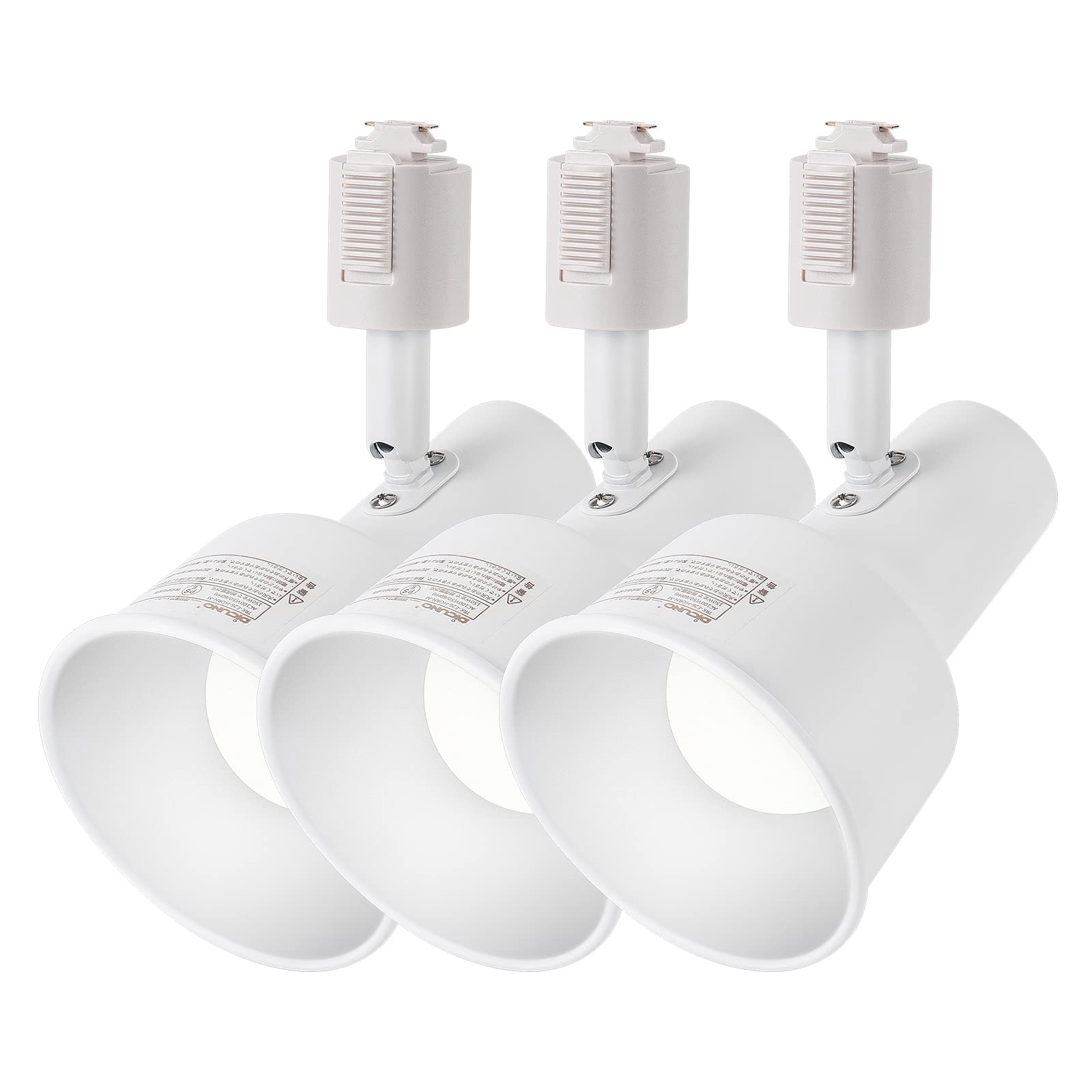 DiCUNO ダクトレール用 スポットライト E26口金 LED電球付き 60W相当 9W 昼白色 5000K ライティングバー用スポットライト レールライト 照明器具 角度調節 ホワイト 3個入