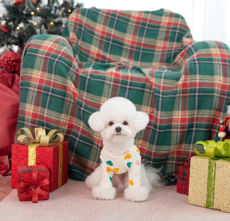 heart crew neck top S ~ 2XL 3color / 犬服 秋冬 新作 可愛い ワンコ服 ストレッチ 犬の服 長袖T シャツ ドッグウェア ハート柄 お揃い ハイネック 小型犬 中型犬 b45