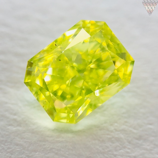 1.34 ct FANCY VIVID GREENISH YELLOW  VS2 RADIANT GIA 天然  ダイヤモンド ルース