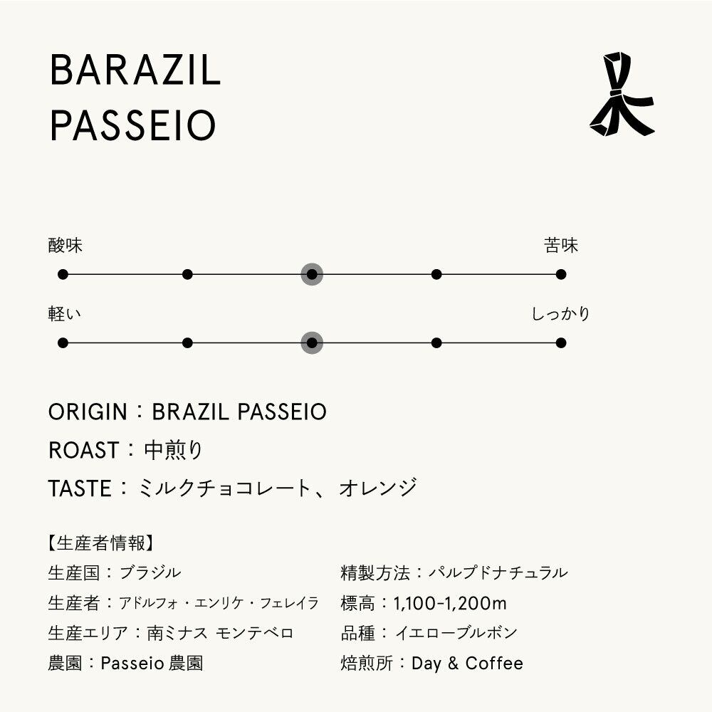 中煎り】ブラジル PASSEIO 200g | Day & Coffee | 山形の日常に