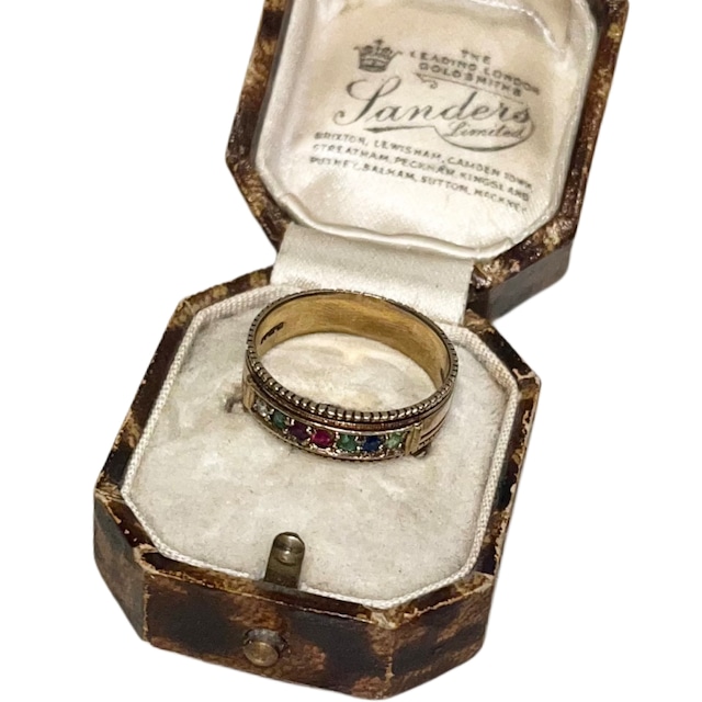 vintage 9ct gold message band ring " DEAREST "