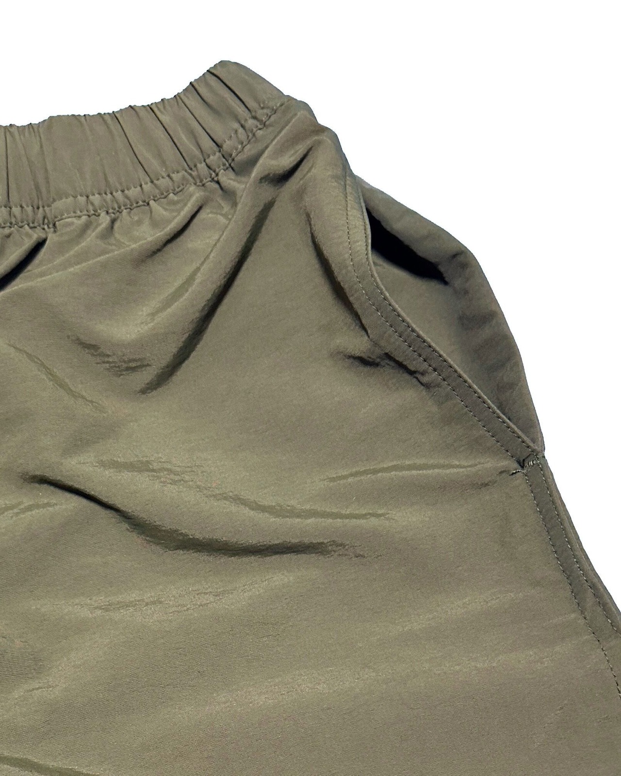 BASIC ONE POINT NYLON EASY SHORTS - MILITARY GREEN