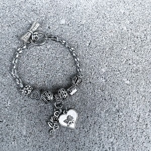 Europe style bracelet × Angel heart and rose charm