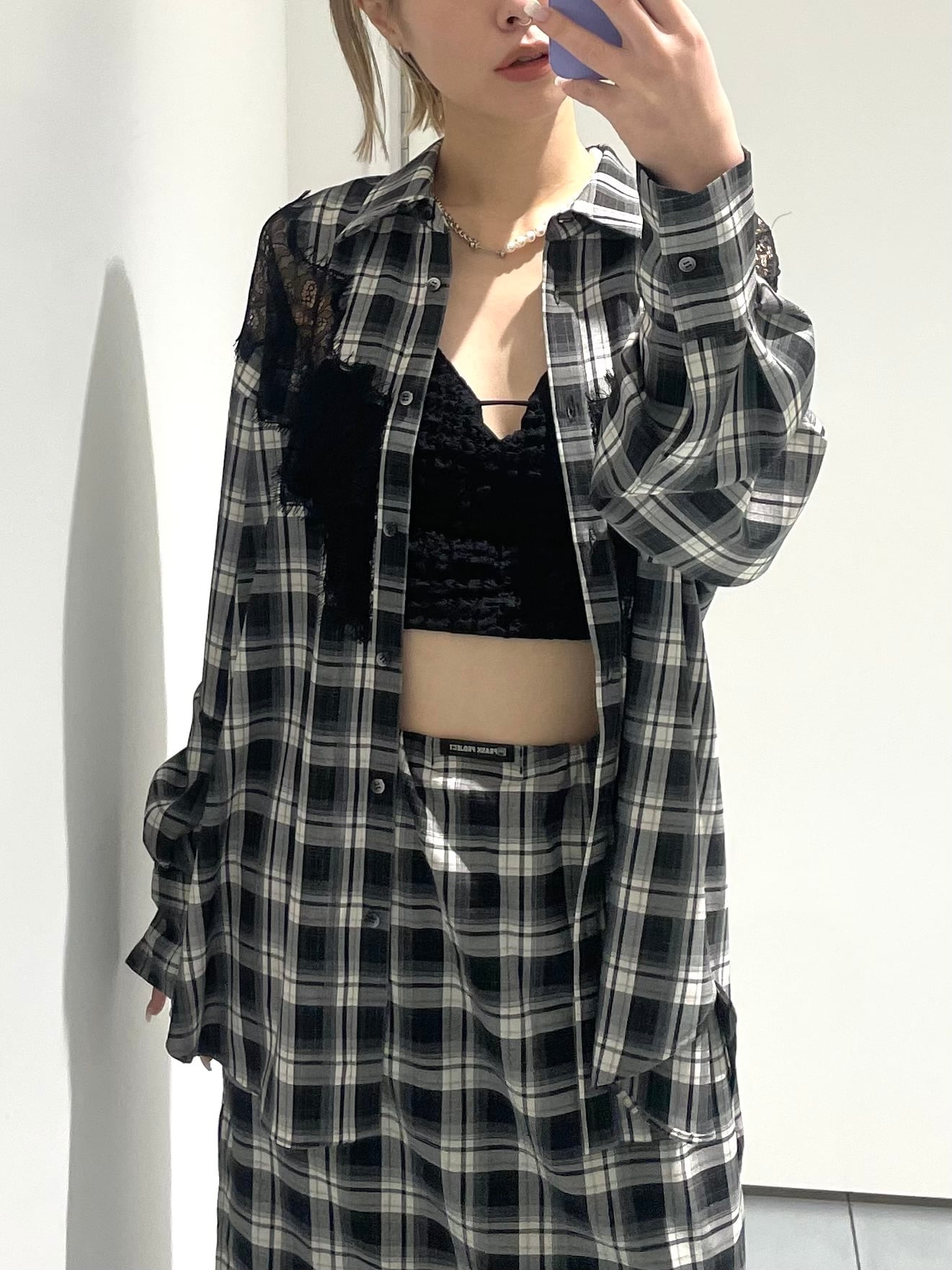 26SS】MASU エムエーエスユー / ZIP-UP FRILL COLLAR SHIRT / フリル