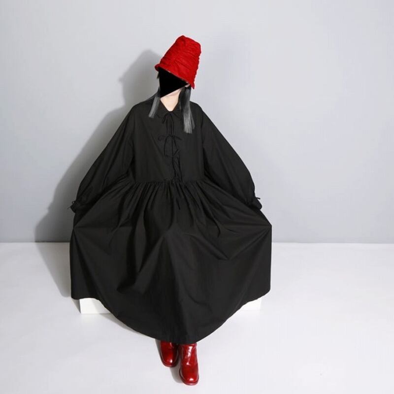 サブカル 服 地雷系 通販 レディース シャツワンピース 大人きれいめ ビッグシルエット フレア ロング 大人可愛い おしゃれ