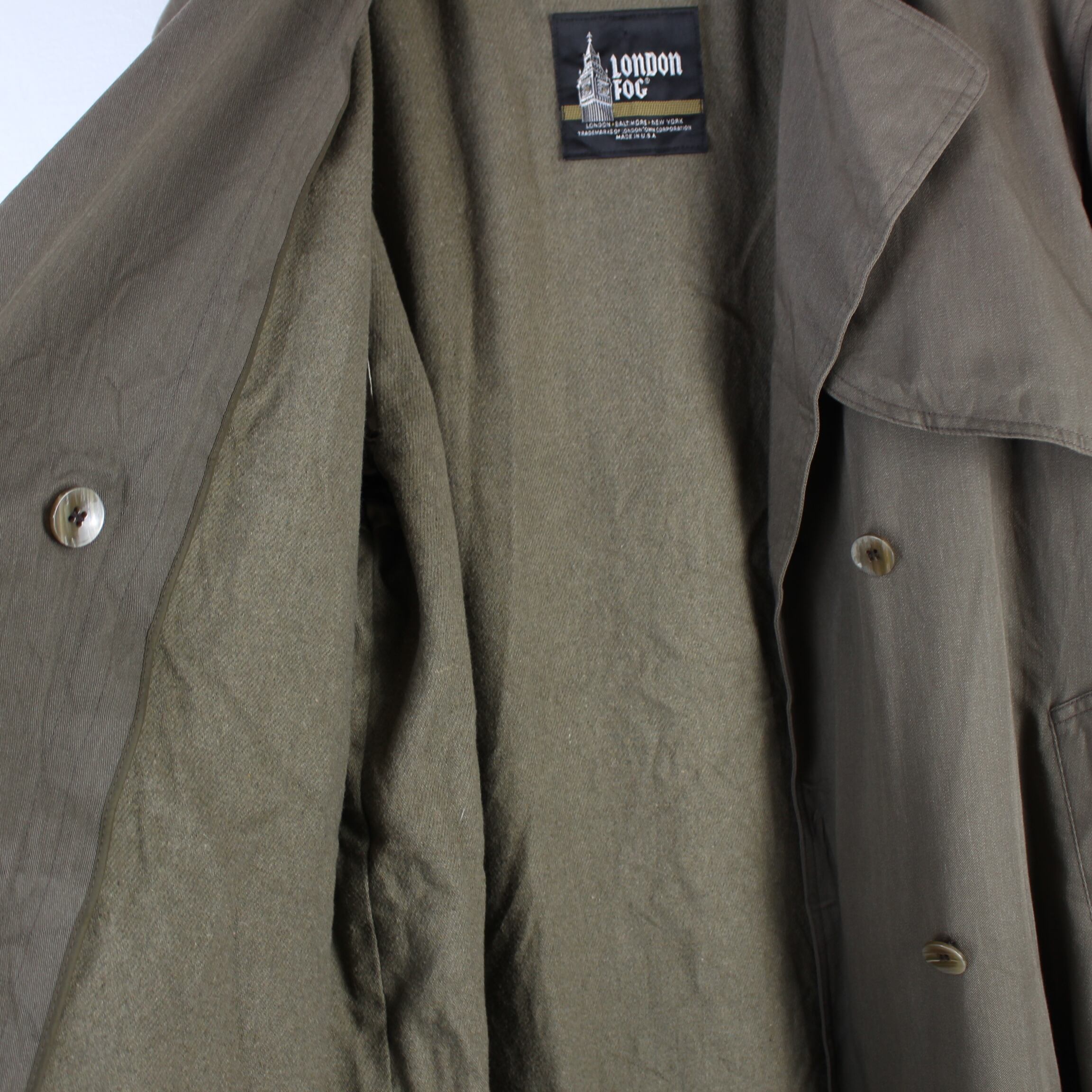 USA VINTAGE LONDON FOG OVER TRENCH COAT WITH WOOL LINER/アメリカ
