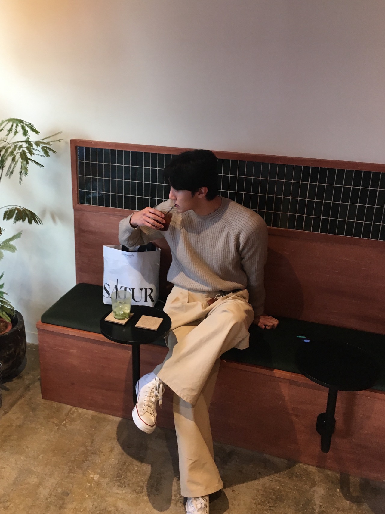 【Muscle Fit】Maison Ribbed Round Fit Neck Knit(5color) - 7
