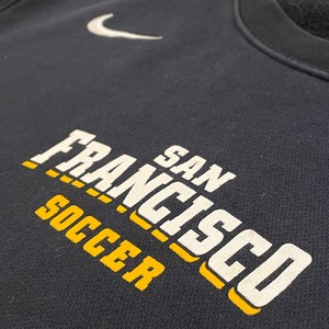 【NIKE】ナイキ San Francisco soccer サッカークラブ プリント スウェット トレーナー Swoosh 刺繍ロゴ M 古着