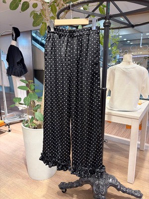 ドットフレアサテンパンツ［Color:ブラック］通常価格¥13,200→特別価格¥8,690