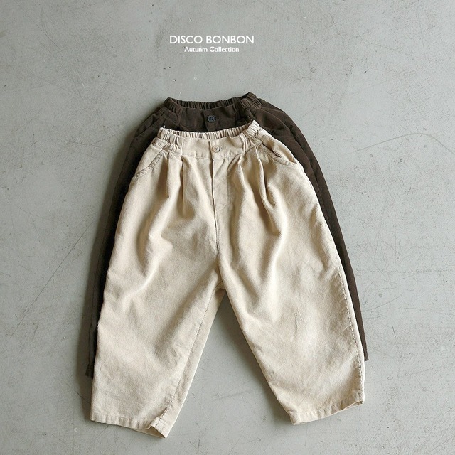 【取寄】disco bonbon｜soft corduroy pants｜ソフトコーデュロイパンツ｜XS-XL｜1-8y