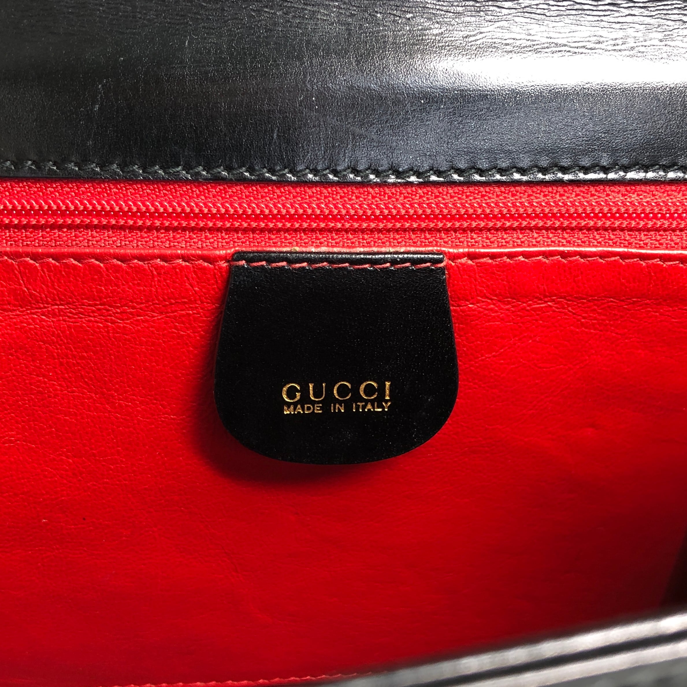 GUCCI グッチ レディロック ショルダーバッグ ブラック レザー 2way