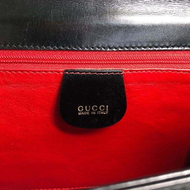 GUCCI グッチ レディロック ショルダーバッグ ブラック レザー 2way vintage ヴィンテージ オールド uiedgd