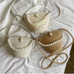 パールストラップストローミニバッグ　　22215