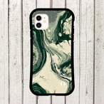 受注生産 iPhoneケース 深緑の天然石マーブル｜大理石風 MARB040A