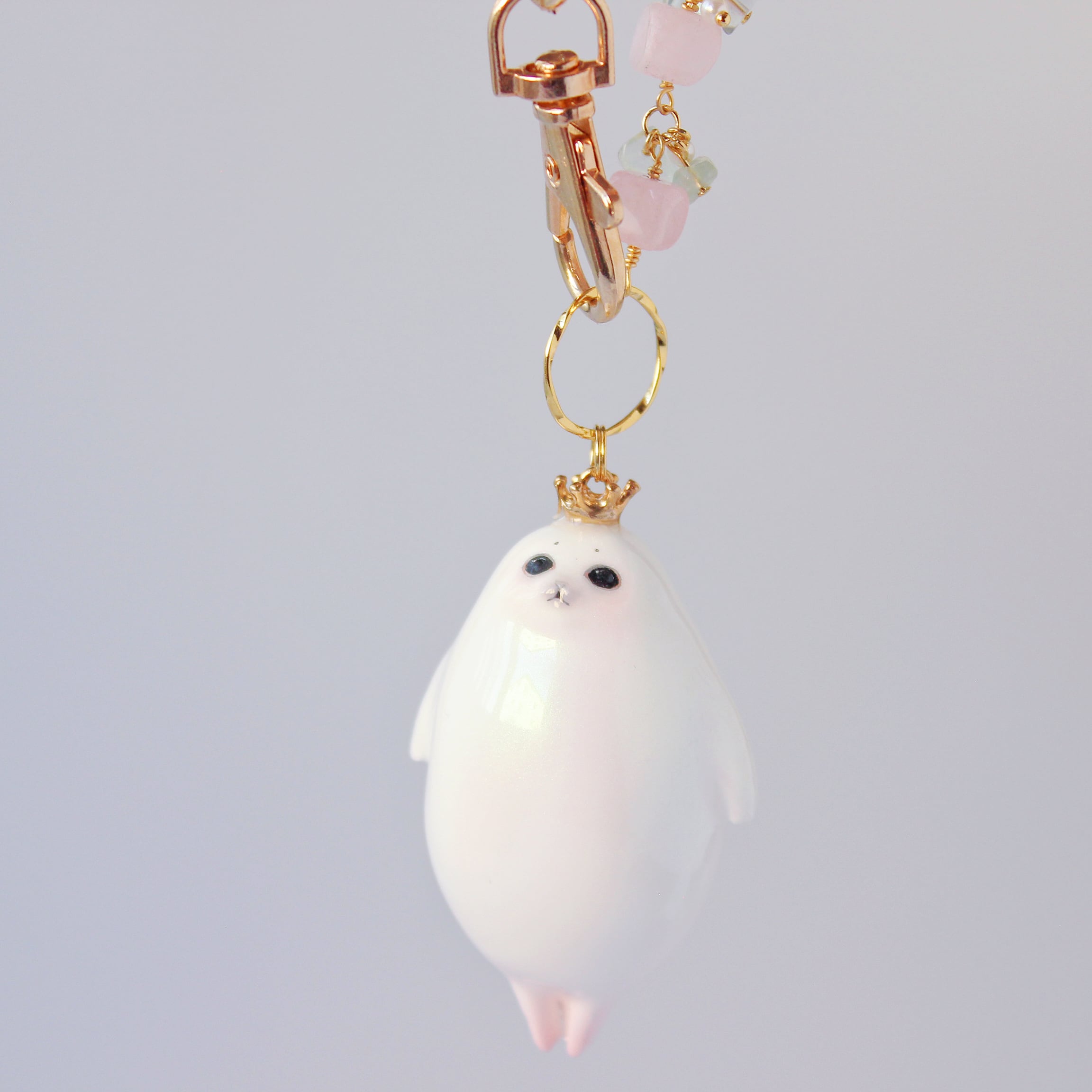 王冠をかぶったあざらし王子のバッグチャーム | Phoca