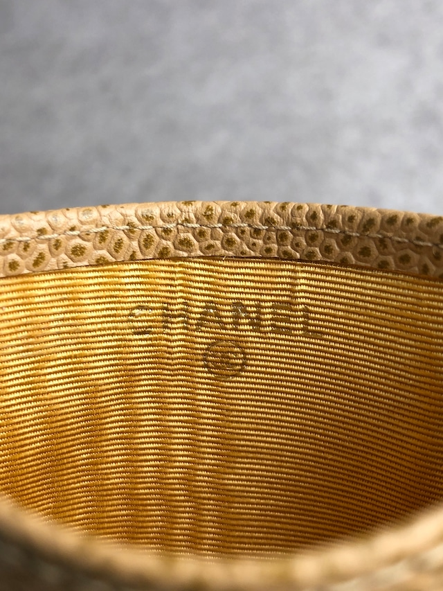 CHANEL シャネル カードケース ベージュ ココマーク レザー vintage ヴィンテージ オールド 7hjrah